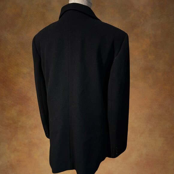 JG Hook Wool Cashmere Black Coat Size 12 - Picture 2 of 6